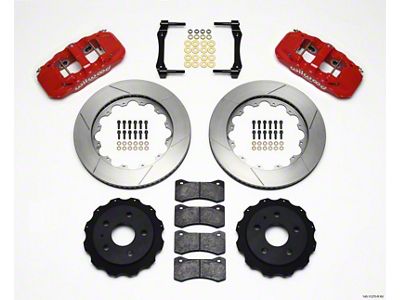 Wilwood AERO4 Rear Kit 14.25in Red 2010-2015 Camaro - 140-11270-R