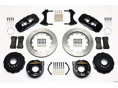 Wilwood AERO4 Rear P-Brake Kit 14.00in 2005-2014 Mustang - 140-10950