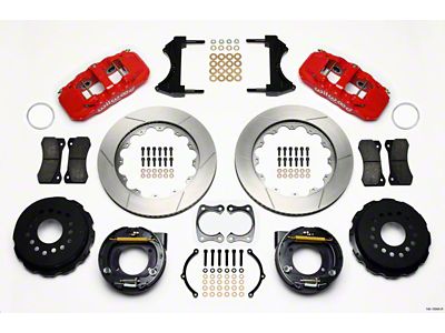 Wilwood AERO4 Rear P-Brake Kit 14.00in Red Big Ford New - 140-10948-R