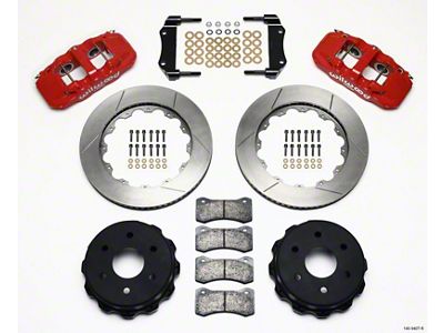 Wilwood AERO4 RearTruck Kit 14.25in Red 1999-2010 GM 1500-SUV 1 - 140-9407-R