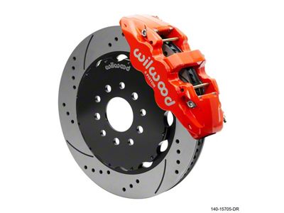 Wilwood AERO6 Front Big Brake Kit 14.00in Drilled Red Rotor - 140-15705-DR