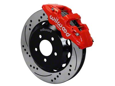 Wilwood AERO6 Front Hat Kit 14.00 Drilled Red 2016-Up Camaro - 140-14288-DR