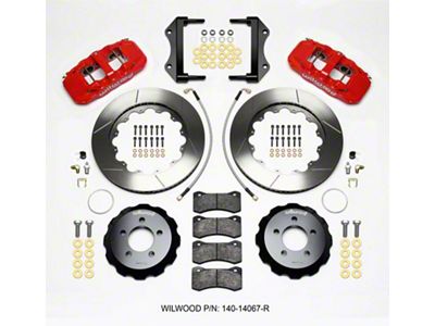 Wilwood AERO6 Front Hat Kit 14.25 Red 2014-Up Challenger w/Lines - 140-14067-R