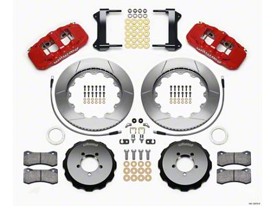 Wilwood AERO6 Front Hat Kit 14.00 Red 1999-2012 Subaru WRX - 140-12876-R