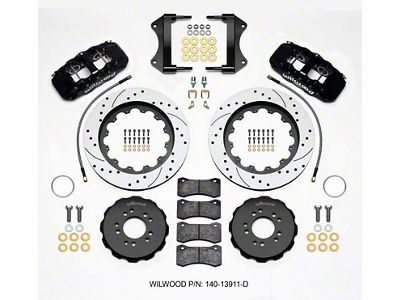 Wilwood AERO6 Front Hat Kit 15.00 Drilled 2014-up Corvette C7 - 140-13911-D