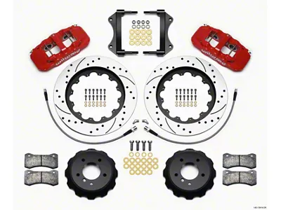 Wilwood AERO6 Front Hat Kit 15.00 Drilled Red 2007-2011 BMW - 140-13919-DR