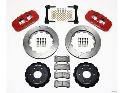 Wilwood AERO6 Front Truck Kit 14.25in Red 1999-2014 GM Truck/SUV - 140-9789-R