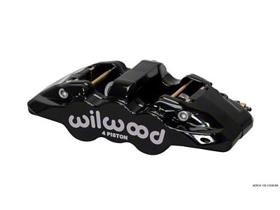 Wilwood Caliper-Aero4 - Black 1.12/1.12in Pistons 1.10in Disc - 120-13338-BK