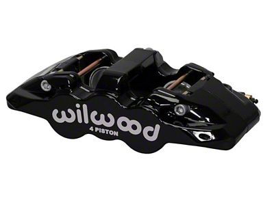 Wilwood Caliper-Aero4-R/H - Black 1.62/1.38in Pistons 1.25in Disc - 120-13281-BK