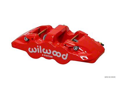 Wilwood Caliper-Aero4 - Red 1.12/1.12in Pistons 1.10in Disc - 120-13338-RD