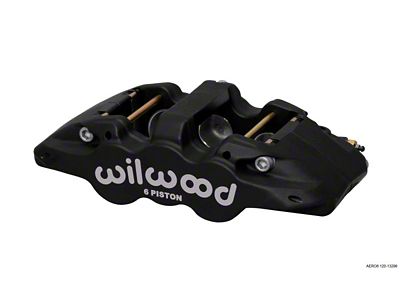 Wilwood Caliper-Aero6-L/H - Black Anodize 1.75/1.38/1.38in Pistons 1.25in Disc - 120-13296