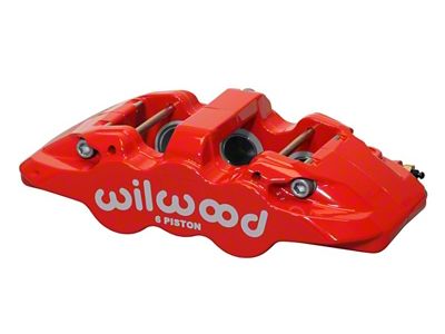 Wilwood Caliper-Aero6-R/H - Red 1.62/1.12/1.12in Pistons 1.25in Disc - 120-13289-RD