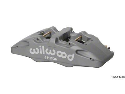 Wilwood Caliper-Forged Dynapro 6 5.25in Mount-Anodized-R/H 1.62/1.38in/1.38in Pistons .81in Disc - 120-13428