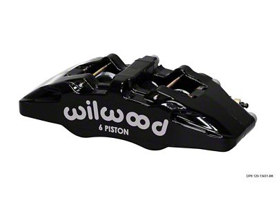 Wilwood Caliper-Forged Dynapro 6 5.25in Mount-L/H 1.62/1.38in/1.38in Pistons .38in Disc - 120-13431-BK