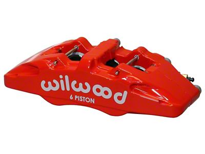 Wilwood Caliper-Forged Dynapro 6 5.25in Mount-Red-L/H 1.62/1.38in/1.38in Pistons 1.10in Disc - 120-13433-RD