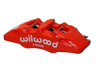 Wilwood Caliper-Forged Dynapro 6 5.25in Mount-Red-L/H 1.62/1.12/1.12in Pistons 1.10in Disc - 120-13437-RD