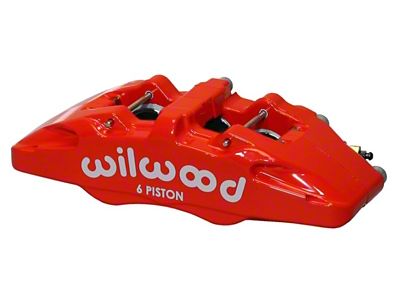 Wilwood Caliper-Forged Dynapro 6 5.25in Mount-Red-R/H 1.62/1.12/1.12in Pistons 1.10in Disc - 120-13436-RD