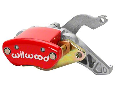 Wilwood Caliper-MC4 Mechanical-L/H - Red w/ Logo 1.19in Piston .81in - 120-12070-RD