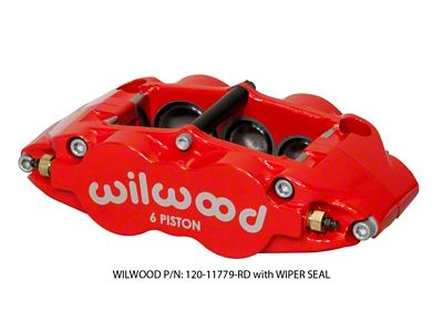 Wilwood Caliper-Narrow Superlite 6R-LH - Red 1.62/1.12/1.12in Pistons 1.25in Disc - 120-11779-RD