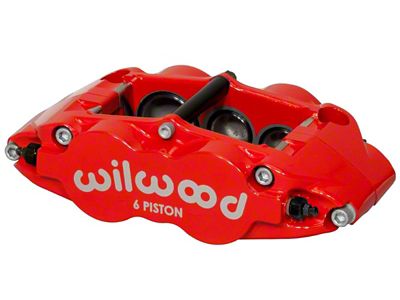 Wilwood Caliper-Narrow Superlite 6R-LH - Red 1.62/1.12/1.12in Pistons 1.10in Disc - 120-11781-RD