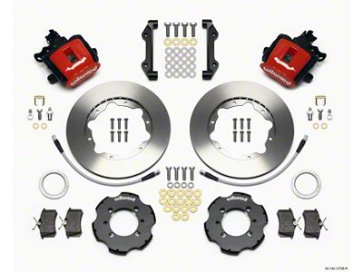 Wilwood Combination Parking Brake Rear Kit 11.00in Red 2012 Fiat - 140-12768-R