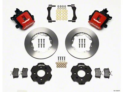 Wilwood Combination Parking Brake Rear Kit 11.00in Red Civic / - 140-10206-R