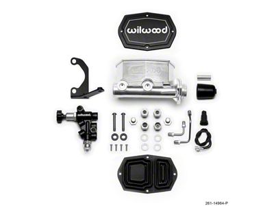 Wilwood Compact Tandem M/C - 1.12in Bore - w/Bracket and - 261-14964-P