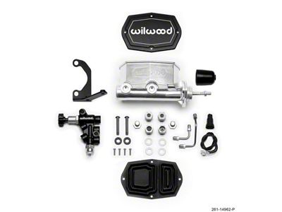 Wilwood Compact Tandem M/C - 15/16in Bore - w/Bracket and - 261-14962-P