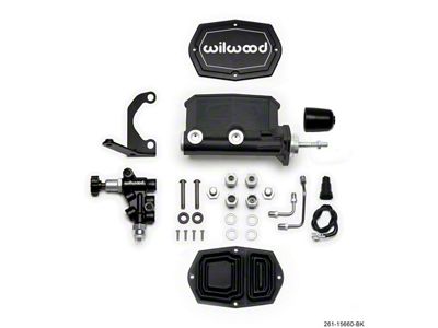 Wilwood Compact Tandem M/C - 15/16in Bore w/RH Bracket and - 261-15660-BK