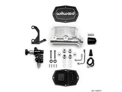 Wilwood Compact Tandem M/C - 1in Bore - w/Bracket and - 261-14963-P