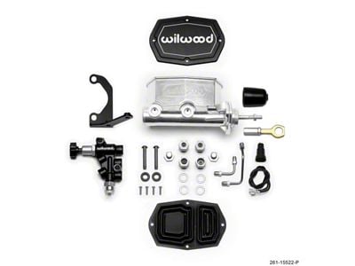 Wilwood Compact Tandem M/C - 7/8in Bore w/Bracket and Valve - 261-15522-P