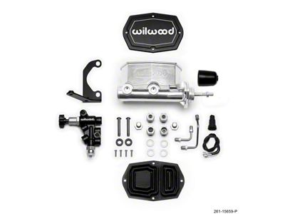 Wilwood Compact Tandem M/C - 7/8in Bore w/RH Bracket and - 261-15659-P