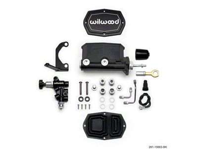 Wilwood Compact Tandem M/C - 7/8in Bore w/RH Bracket and - 261-15663-BK