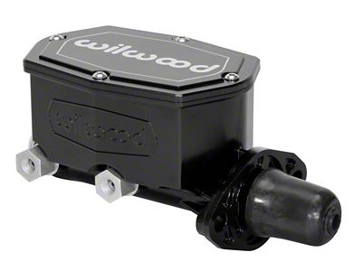 Wilwood Compact Tandem Master Cylinder - 1.12in Bore - w/Pushrod - 260-14960-BK