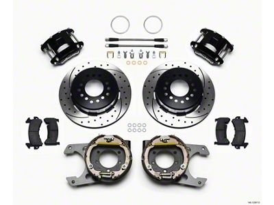 Wilwood D154 P/S Park Brake Kit Drilled Jeep Dana 35 - 140-12567-D