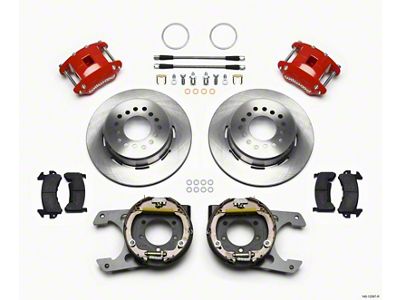 Wilwood D154 P/S Park Brake Kit Red Jeep Dana 35 - 140-12567-R