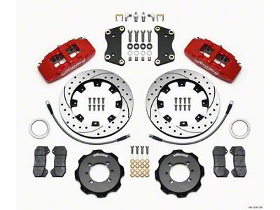 Wilwood Dynapro 6 Front Hat Kit 12.19in Drilled Red 2012 - 140-12767-DR