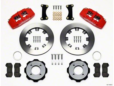 Wilwood Dynapro 6 Front Hat Kit 12.19in Red 2011 Fiesta - 140-11899-R