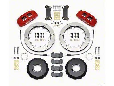 Wilwood Dynapro 6 Front Hat Kit 12.88in Red 2002-Up Mini - 140-13062-R