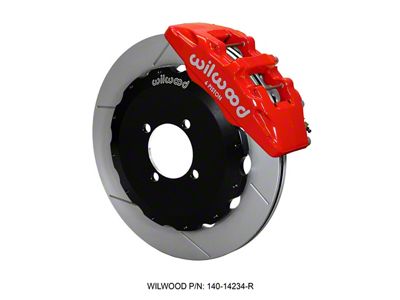 Wilwood Dynapro 6 Front Hat Kit 12.88in Red 2016-Up Mazda - 140-14234-R