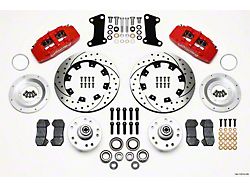 Wilwood Dynapro 6 Front Hub Kit 12.19in Drilled Red (67-69)
