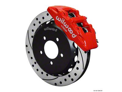 Wilwood Dynapro 6 Front Kit 12.88 x 1.00 Drilled Red - 140-12048-DR