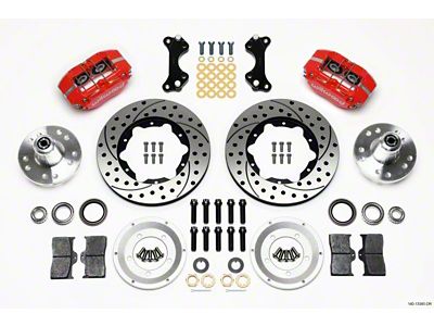 Wilwood Dynapro Dust-Boot Front Kit 11.00in Drilled-Red ProSpindle - 140-13345-DR