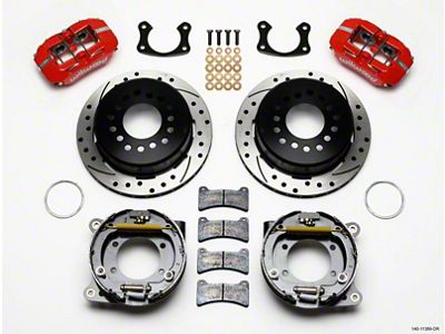 Wilwood Dynapro Low-Profile 11.00in P-Brake Kit Drill-Red New Big Ford - 140-11389-DR