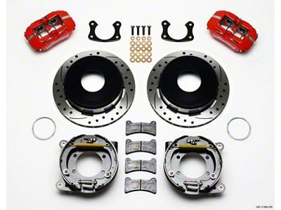 Wilwood Dynapro Low-Profile 11.00in P-Brake Kit Drill-Red New Big Ford - 140-11390-DR