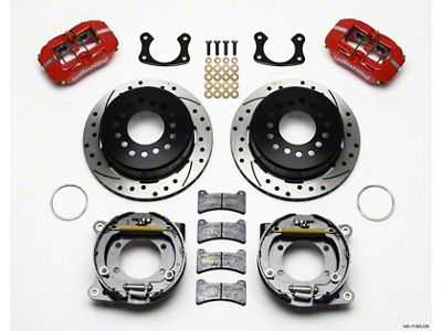 Wilwood Dynapro Low-Profile 11.00in P-Brake Kit Drill-Red Small Ford 2.66in - 140-11393-DR