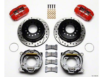 Wilwood Dynapro Low-Profile 11.00in P-Brake Kit Drill-Red 8.8 w/2.50in - 140-11396-DR