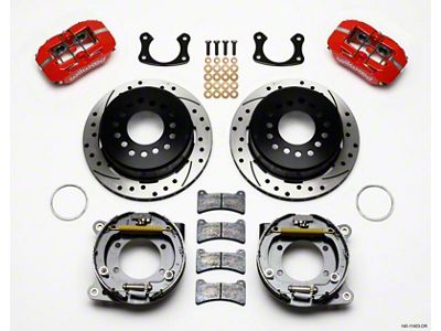 Wilwood Dynapro Low-Profile 11.00in P-Brake Kit Drill-Red Small Ford 2.50in - 140-11403-DR