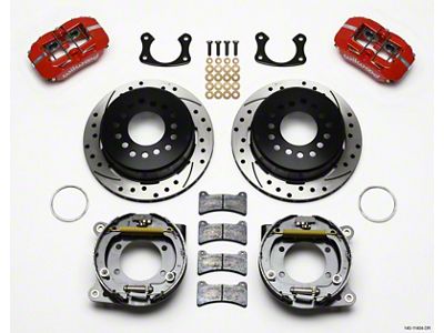 Wilwood Dynapro Low-Profile 11.00in P-Brake Kit Drill-Red New Big Ford - 140-11404-DR