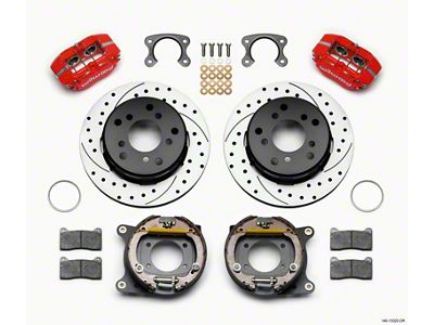 Wilwood Dynapro Lug Mount P/S P-B Kit Drilled-Red Small Ford - 140-13320-DR